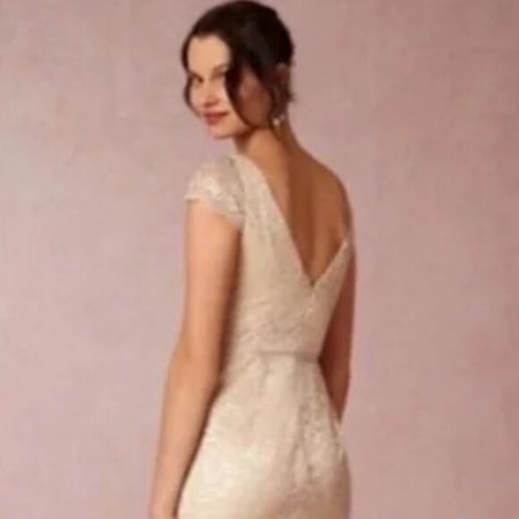 Jenny Yoo Collection Anthropologie BHLDN Beckett Lace Mini Dress.  SZ 4 - Picture 4 of 4